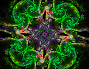 Abstract fractal illustration for creative design