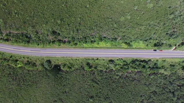 Top View of Rural Road 