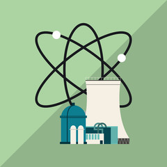 nuclear plant design, industry and factory concept