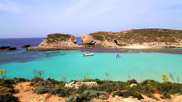 the World Famous Blue Lagoon in Comino Island.malta