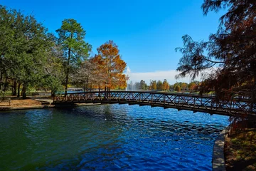 Fotobehang Houston Hermann park Mcgovern lake © lunamarina