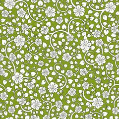 Floral seamless texture, endless pattern with flowers.