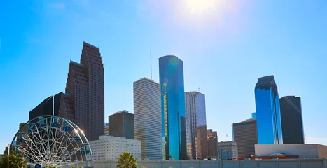 Rucksack Houston city skyline from west Texas US © lunamarina