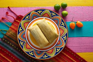 Mexican Tamale tamales of corn leaves - 108749084