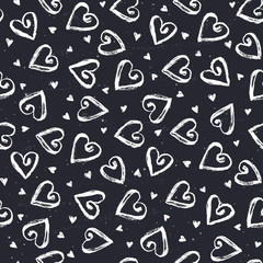 Seamless pattern with hearts