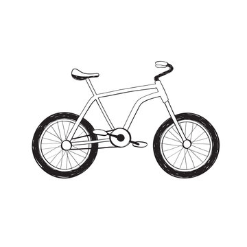 Hand drawn bycicle icon