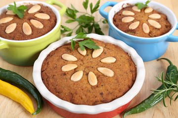 Paté with meat and vegetables.