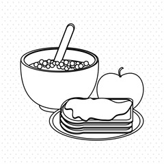 breakfast graphic design, vector illustration