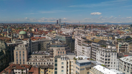 Fototapeta na wymiar Aerial view of Milan, Italy