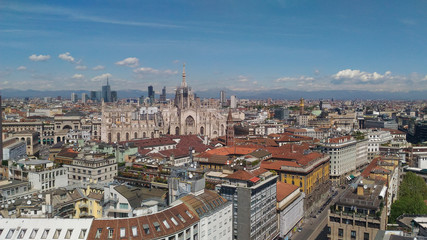 Aerial view of Milan, Italy