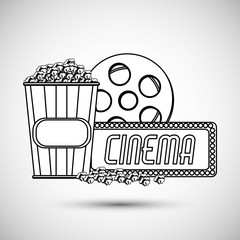 cinema graphic design, vector illustration