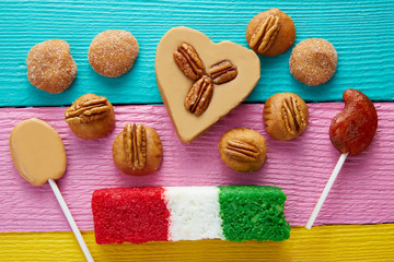 Mexican candy cajeta pecan coconut flag