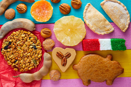 Mexican sweets and pastries cajeta tamarindo
