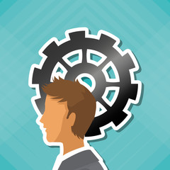 Graphic illustration of businesspeople, vector design