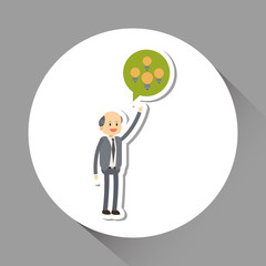 Graphic illustration of businesspeople, vector design