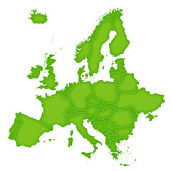 ヨーロッパ　地図　緑　アイコン
