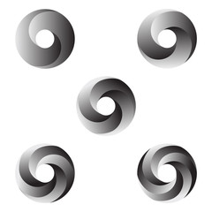 Vector round ring circle and infinity loop symbol, technology icon, circle sign. Company design round element for the media, mobile, camera ,financial, mechanical and other commercial image