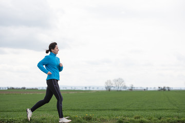 woman jogging outdoors