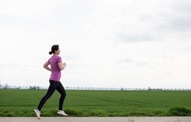 woman jogging outdoors