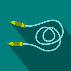 Skipping rope icon, flat style