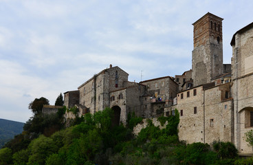 NARNI (UMBRIA), ITALY - APRIL 2015 - The medieval fest in the town of Umbria, during a medieval...