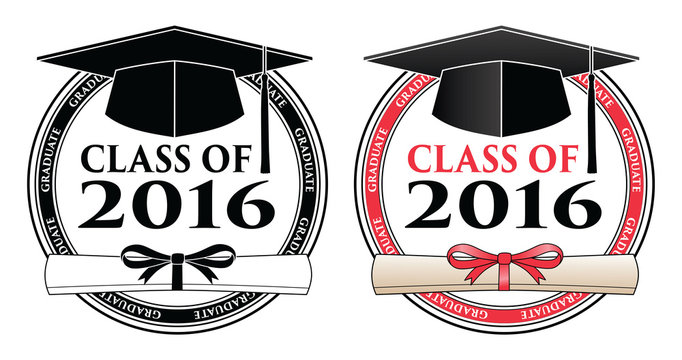 Graduating Class of 2016 is a design in black and white and color that shows your pride as a graduate of the class of 2016. Includes a cap, text and diploma. Great for t-shirt designs.