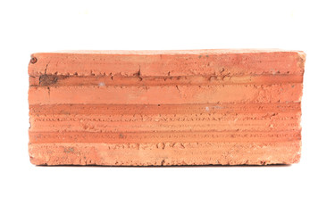 New red brick on white background for material industry concept