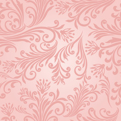 Fototapeta na wymiar Seamless pattern with floral elements in vintage style.
