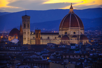 View of the Cathedral of Santa Maria del Fiore, Florence, Italy