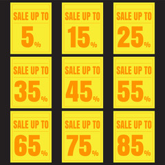 Sale discount icons.