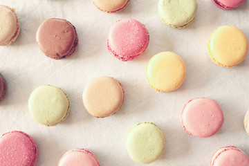 Obraz premium Vintage pastel colored macarons