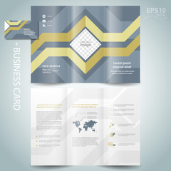 brochure design template vector folder leaflet geometric abstrac