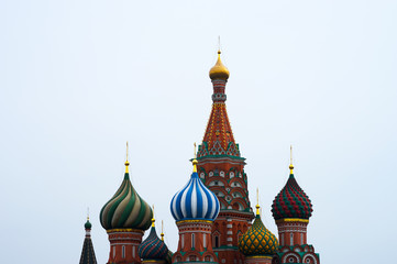 Fototapeta na wymiar Saint Basil's Cathedral on Moscow Red Square background