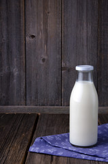 Obraz na płótnie Canvas A bottle of milk.