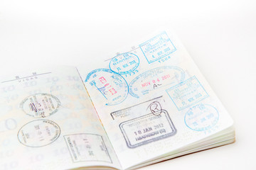 Fototapeta na wymiar visa stamp