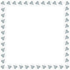 Cute frame made of colored bunch of grapes arranged in a square