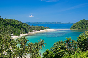 Marimegmeg (Las Cabanas) Beach in El Nido, Philippines