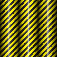 Abstract geometric patterns with diagonal black and yellow stripes. Black gradient. Vector illustration