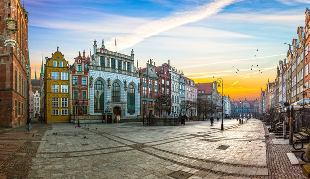 Old town of Gdansk with in the morning, Poland.