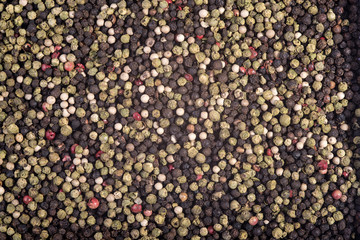 colored peppercorns as a background