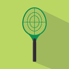 racket net electricity to repel mosquito with vector graphic illustration style