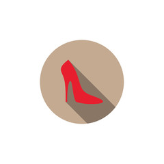 Flat vector icon with long shadow effect in stylish colors of we