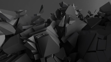 abstract background, fractured surface with random sized pieces