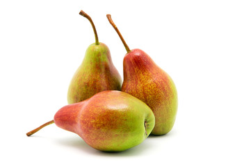 Ripe pears isolated on white