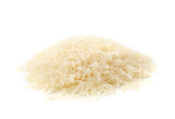 parboiled rice, natural long rice isolated.