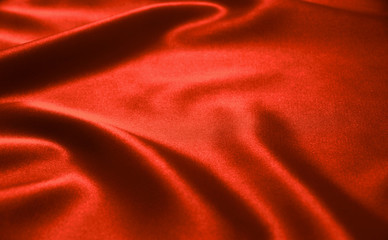 Obraz premium red satin or silk fabric as background