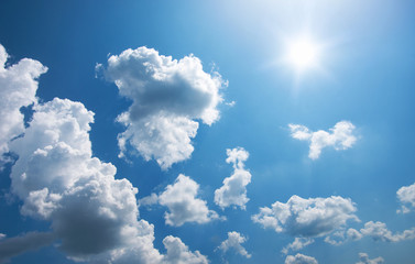White cloud in the blue sky