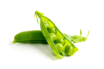 Peas isolated on white