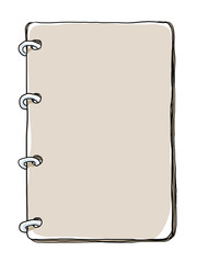 Notebook Paper Vintage art illustration