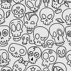 cute skulls pattern